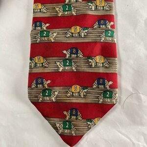 Brooks Brothers Makers Mens Tie Turtle Race All Silk Traditional Classic Red